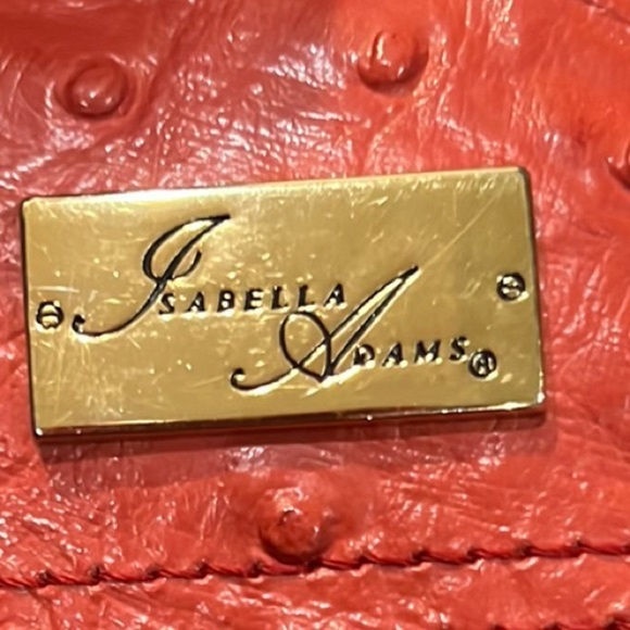 Isabella Adams Red Orange Designer Women's Bag - Picture 2 of 13